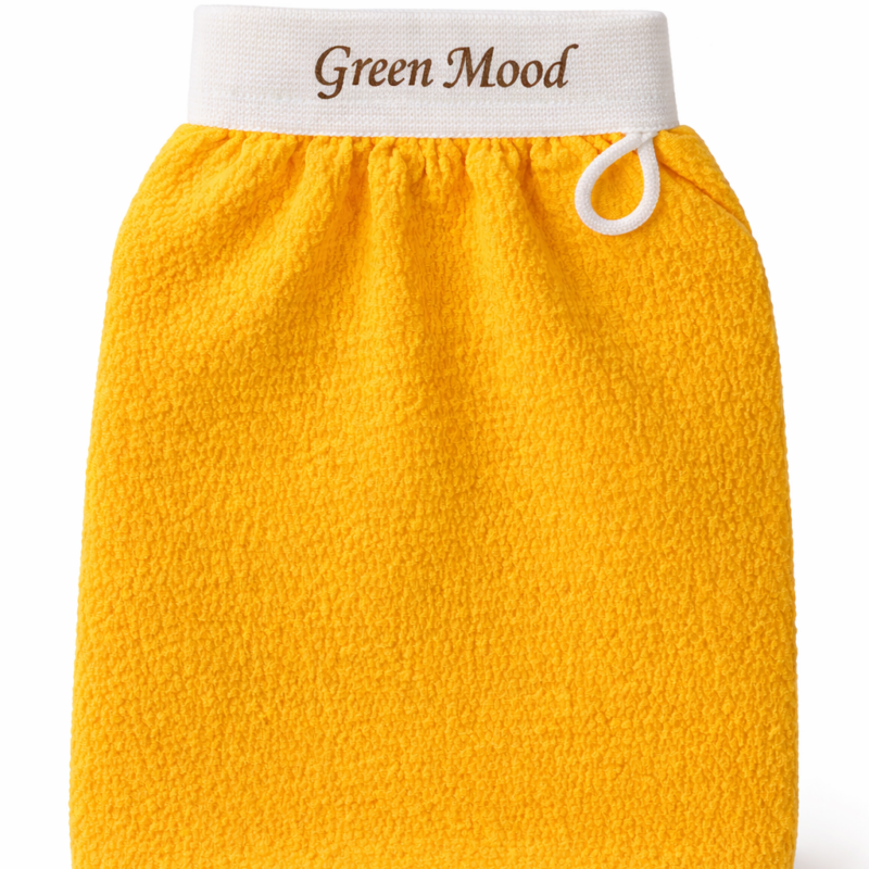 Gant Exfoliant Sud Bio Green Mood – gant Kessa marocain pour exfoliation profonde et peau lisse.