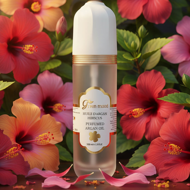 Huile d’argan parfumée à l’hibiscus Green Mood
