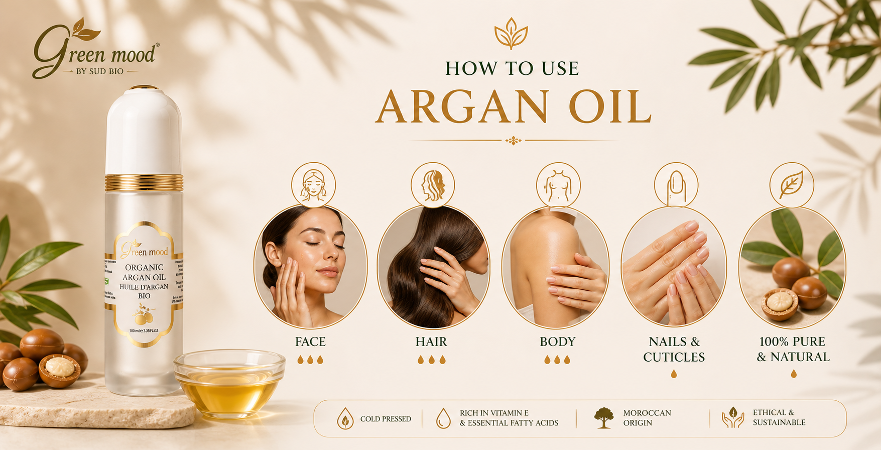 how to use argan oil for face hair and body routine - pure argan oil