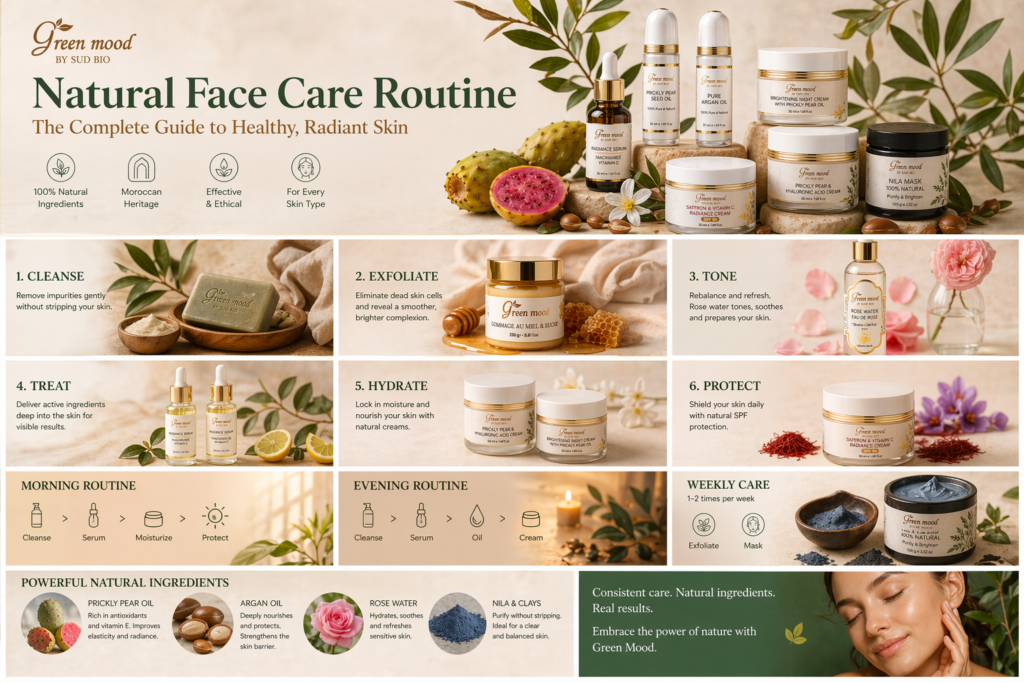 green mood natural face care routine guide