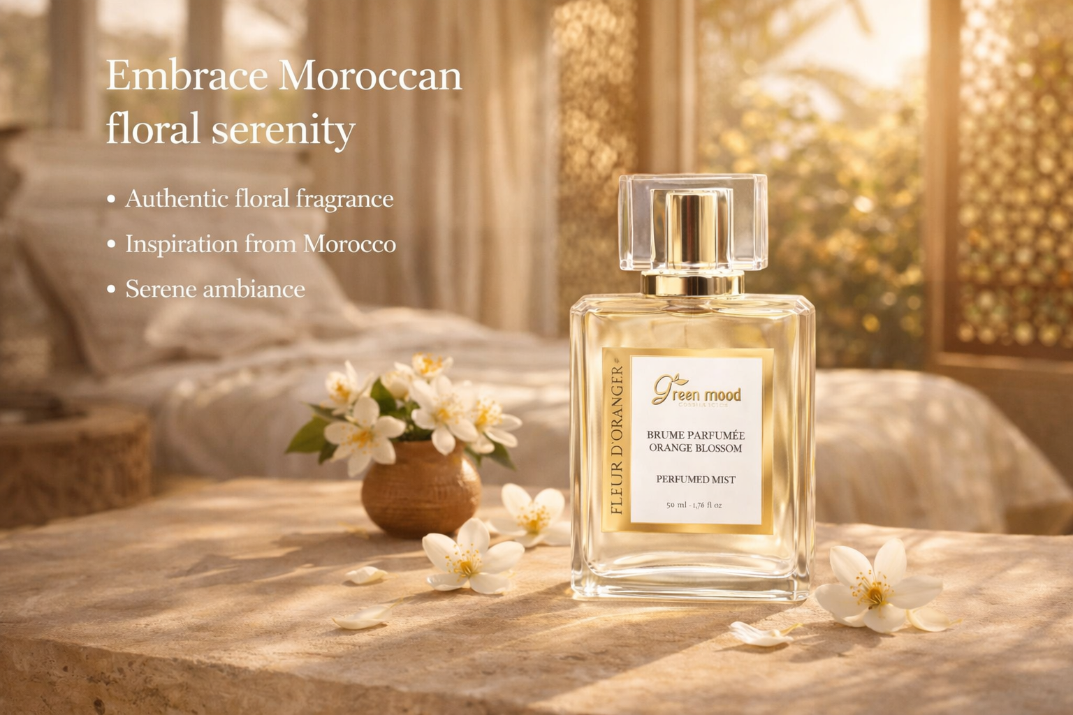 reenMood Orange Blossom Perfumed Mist – natural floral fragrance with soft, elegant scent - natural perfume