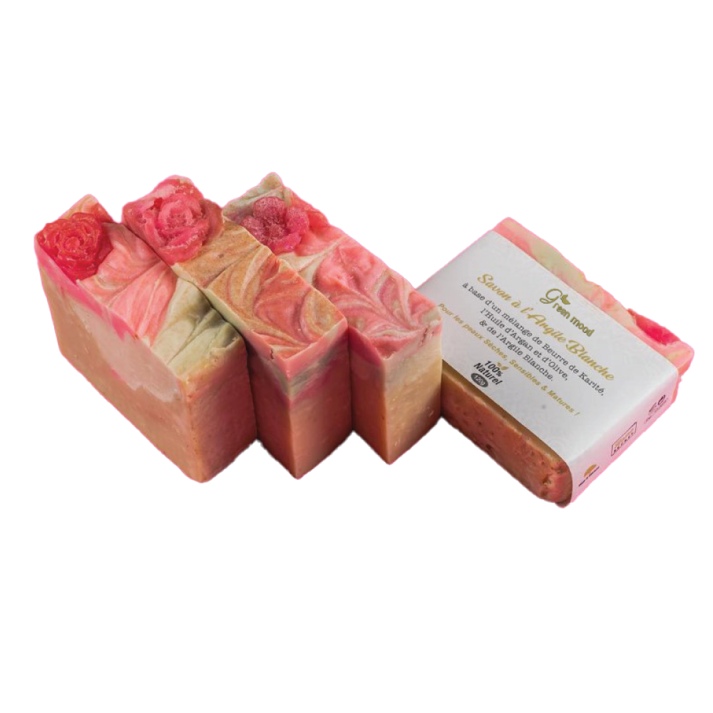 savon à l'argile blanc