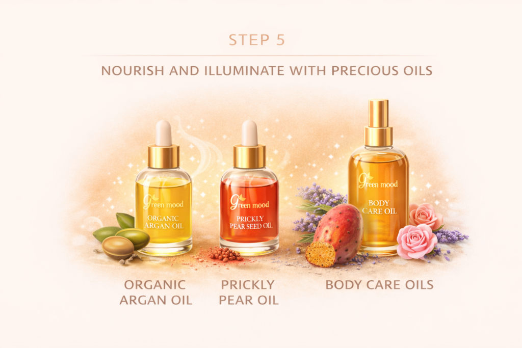 Step five of Moroccan Hammam Skincare Routine - traditional ritual