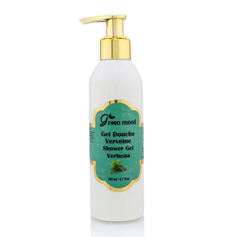 Green Mood Argan Verbena Shower Gel – gentle hydrating cleanser with argan oil and verbena extract for refreshed, soft skin. - Gel Douche à la Verveine Green Mood