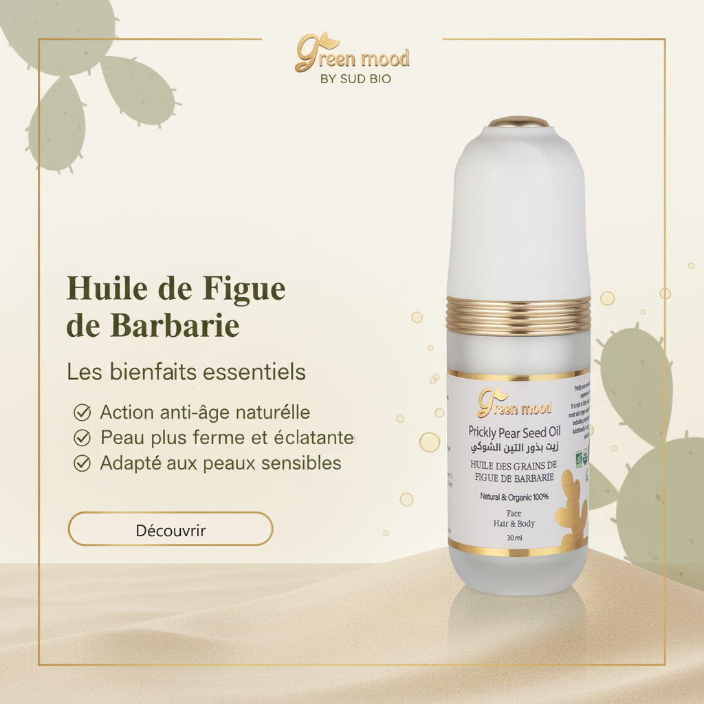 huile de figue de barbarie pure Green Mood pressée à froid