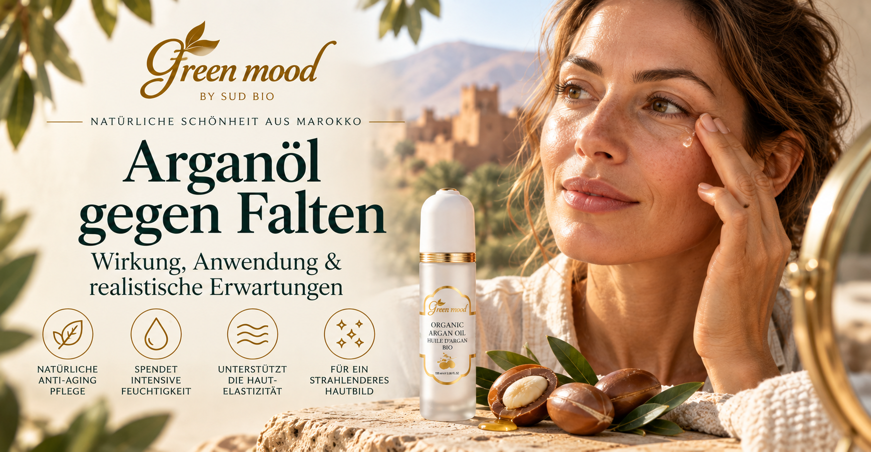 Arganöl Anti-Aging Anwendung in der Augenpartie