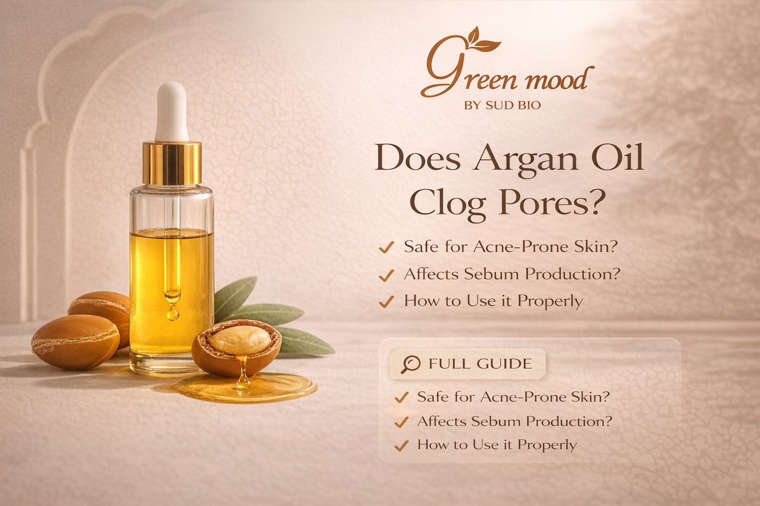 Does argan oil clog pores — non-comedogenic for most acne-prone skin when pure and used in small doses