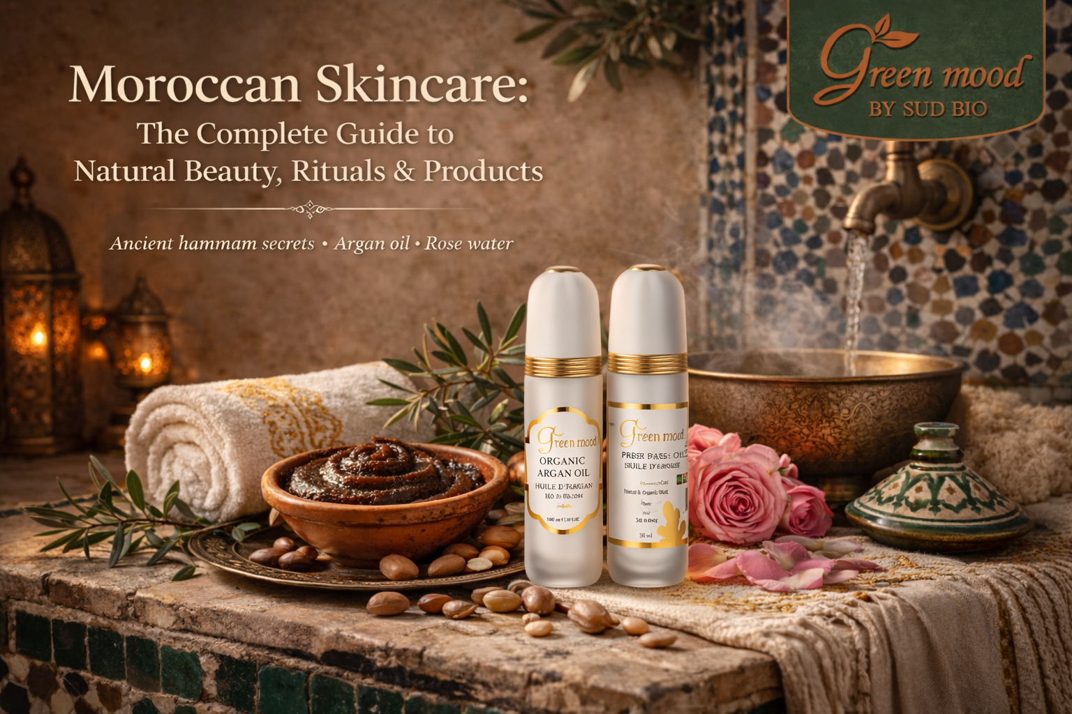 Traditionelles marokkanisches Hammam mit Savon Noir und Kessa-Handschuh