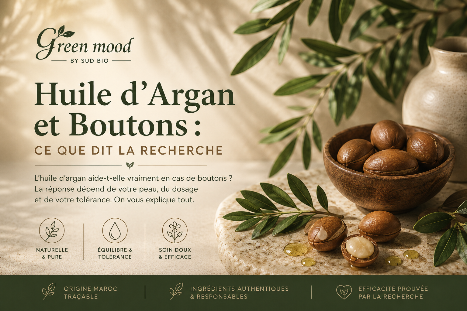 Peau à tendance acnéique avec petits boutons sur la zone des pommettes