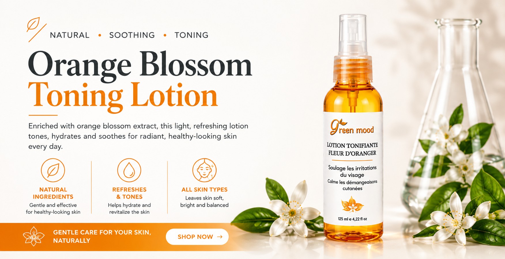 Orange blossom toning water - green mood